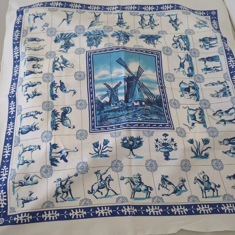 RARE‎ LOT Vintage Tablecloths Napkins Scandinavia Germany Dutch Maps 60s 70s EUC